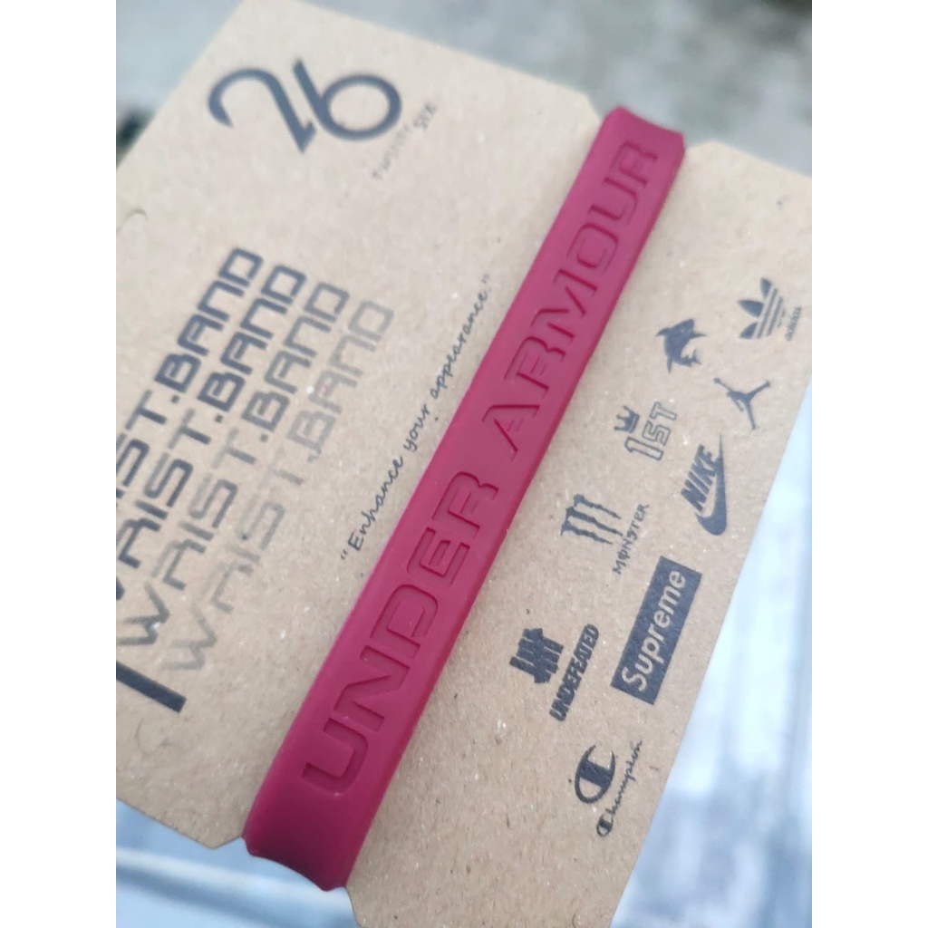 NEW GELANG TANGAN PRIA ORI UA FULL MAROON