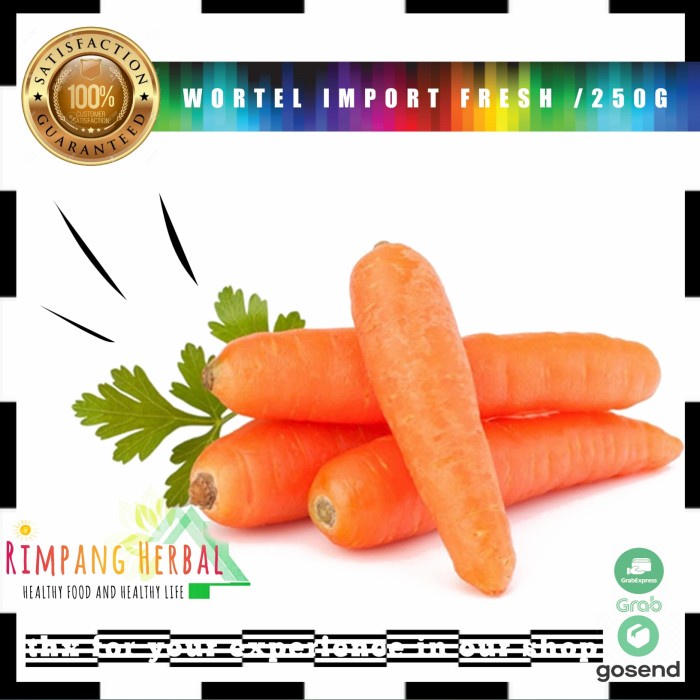 

WORTEL / WORTEL IMPORT / SAYUR SEGAR / RIMPANG HERBAL / WORTEL IMPORT / MANJUR