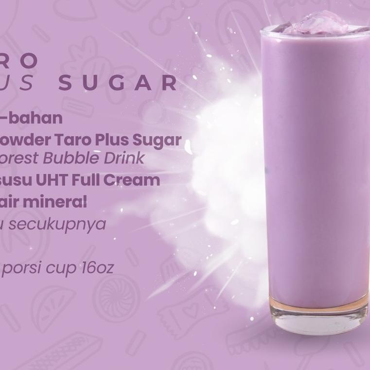 

EXCLUSIVE!Bubuk Minuman TARO 1000g PLUS GULA - Forest Bubble Drink|SQ9