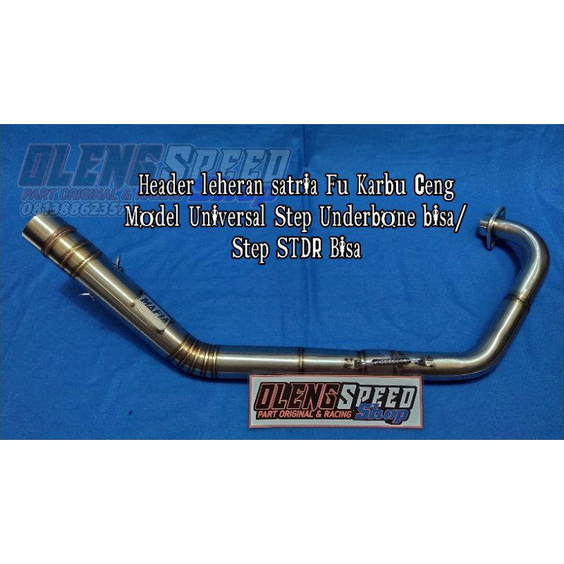 header leheran MAFIA RACING EXHAUST SATRIA FU KARBU universal,step STDR bisa, underbone bisa,model C