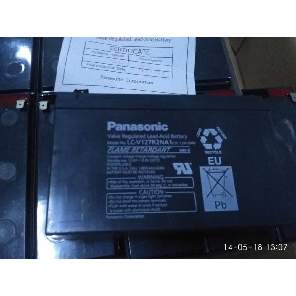 Aki Kering baterai Panasonic 12V 7Ah asli panasonic