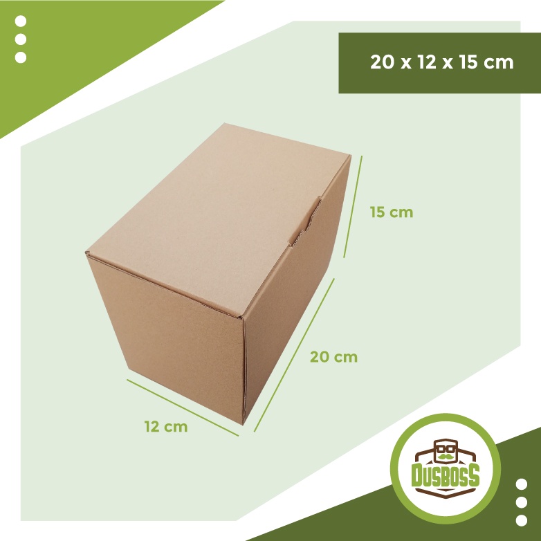 

Kardus 20x12x15 cm.... Die Cut dan easy usage--