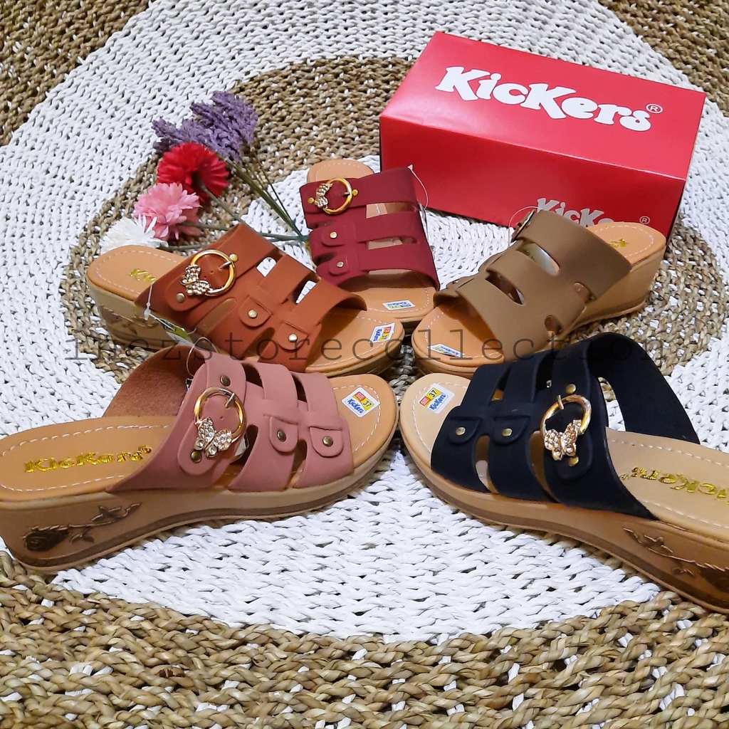 SANDAL WEDGES  WANITA KICKERS TERLARIS KODE SLP20 MURAH GROSIR