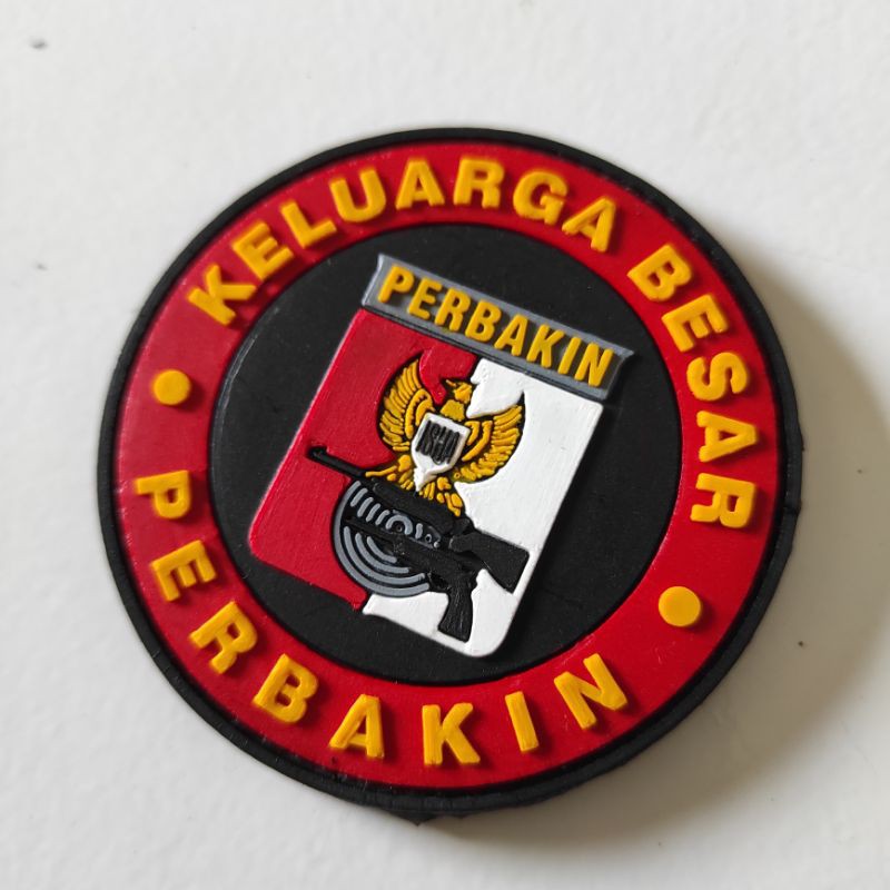 PATCH RUBBEE KELUARGA BESAR PERBAKIN BULAT/TEMPELAN EMBLEM KARET VELCRO