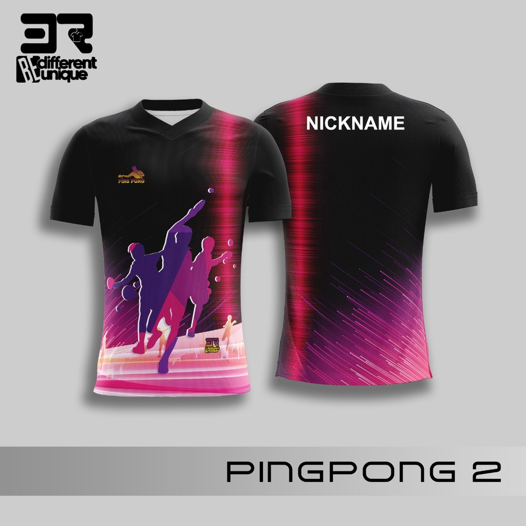 Jersey Olahraga Printing Murah Premium Custom Nama 3R Original Tenis Meja Pingpong 2