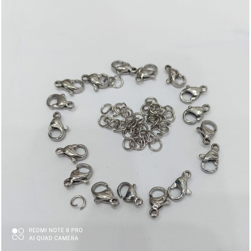 KOKOT UDANG PENGKAIT KALUNG TITANIUM STAINLESS STEEL