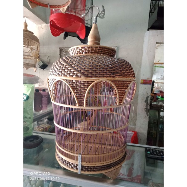 sangkar burung bahan rotan ruji unggu perkutut terkukur puter deruk dll