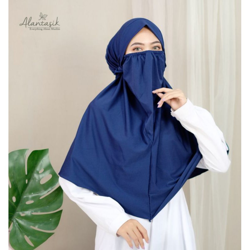 Jilbab gardenia anti corona hijab instan niqob jilbab masker ALANTASIK R.14