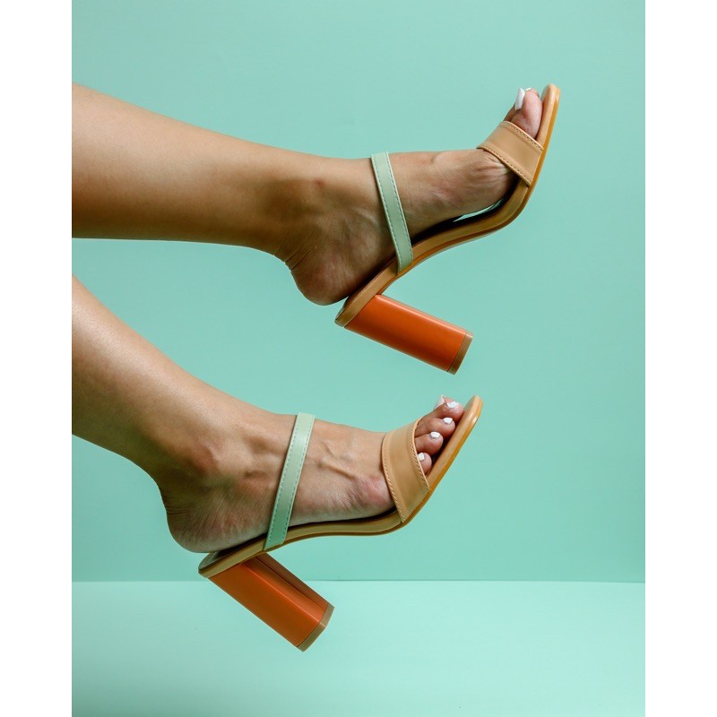 [7.7 Boombastis Sale⚡] - SANDAL WANITA MYCENA FS02 BLOCK HEEL SANDALS