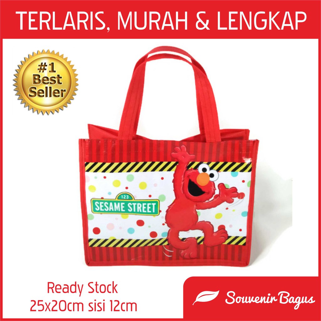 PROMO Tas Ultah Elmo / Tas Souvenir Ulang Tahun Elmo / Goodie Bag Sesame Street TERLARIS MURAH