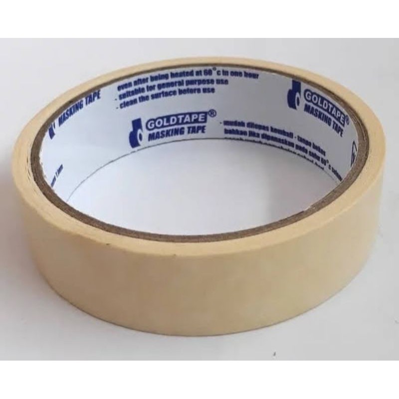 

isolasi kertas masking tape 1inch gold tape 1inch/24m murah