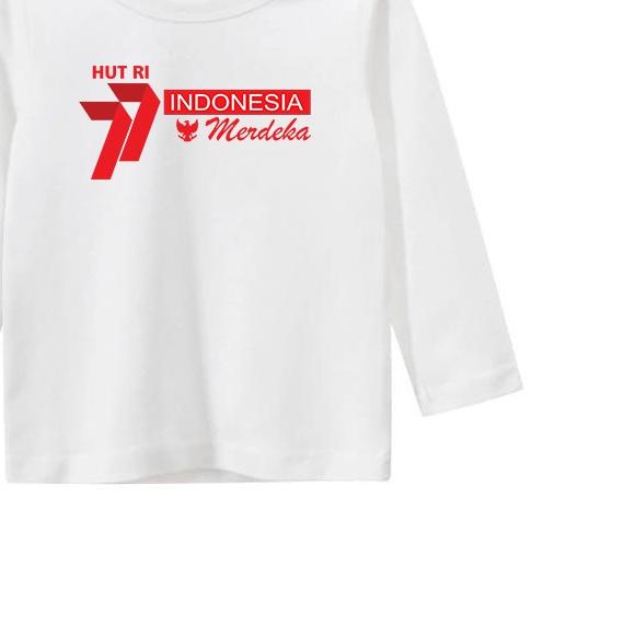 Kaos Anak HUT RI 77 Kaos Anak Panjang Merah Putih
