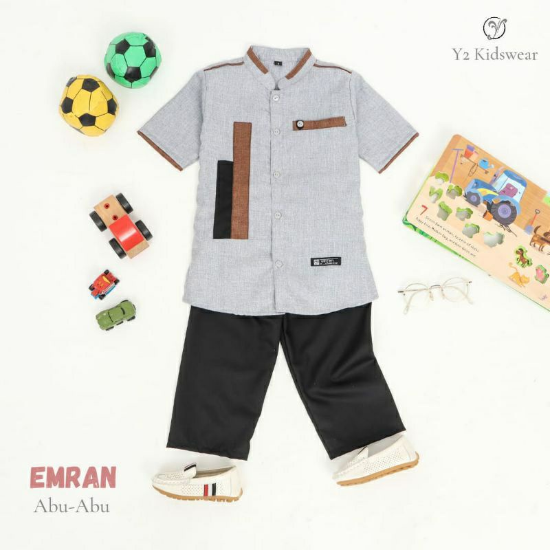 Setelan Koko Anak  Emran By : Y2 kids ||Koko Lengan Pendek Koko Anak Bahan Katun Madinah || Setelan Baju Koko Anak Laki -Laki Murah &amp; Terlaris 2022