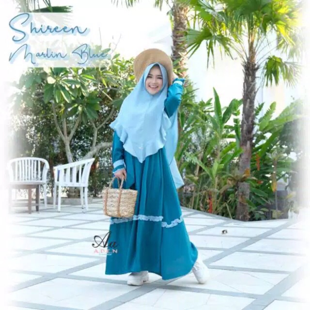 Gamis Shireen Set Khimar By Aden Hijab Original