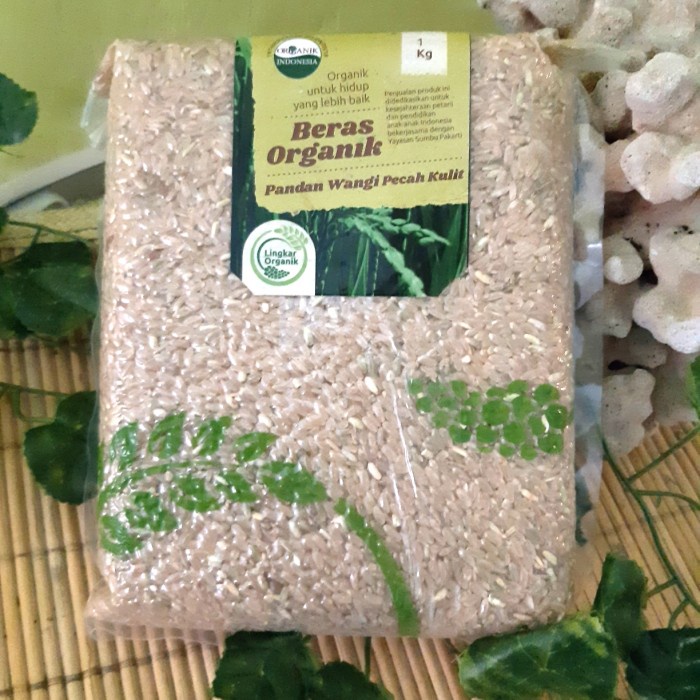 

gr011ttr Beras Organik Pandan Wangi Coklat Pecah Kulit Lingkar Organik - Vacuum Sv012Ss