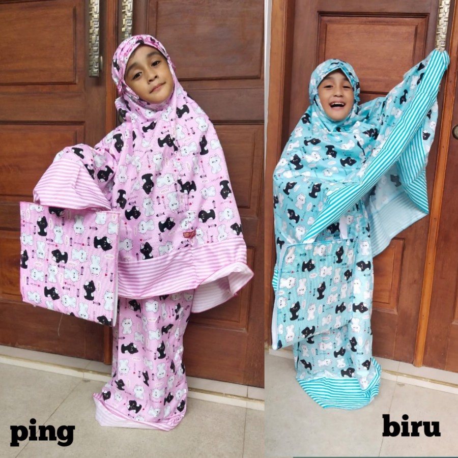 mukena anak meow terbaru terlaris nyaman dan adem dipakai best seller/New Arrival Kameh.co