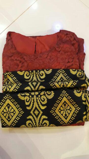 Zola_batik Couple Batik Brokat Long Blouse Misbi