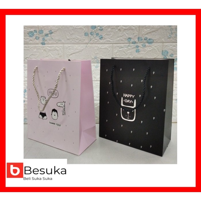 

NEW PAPER BAG 1824 MOTIF DOODLE (24.5 X 19.5 CM) - FULL PUTIH