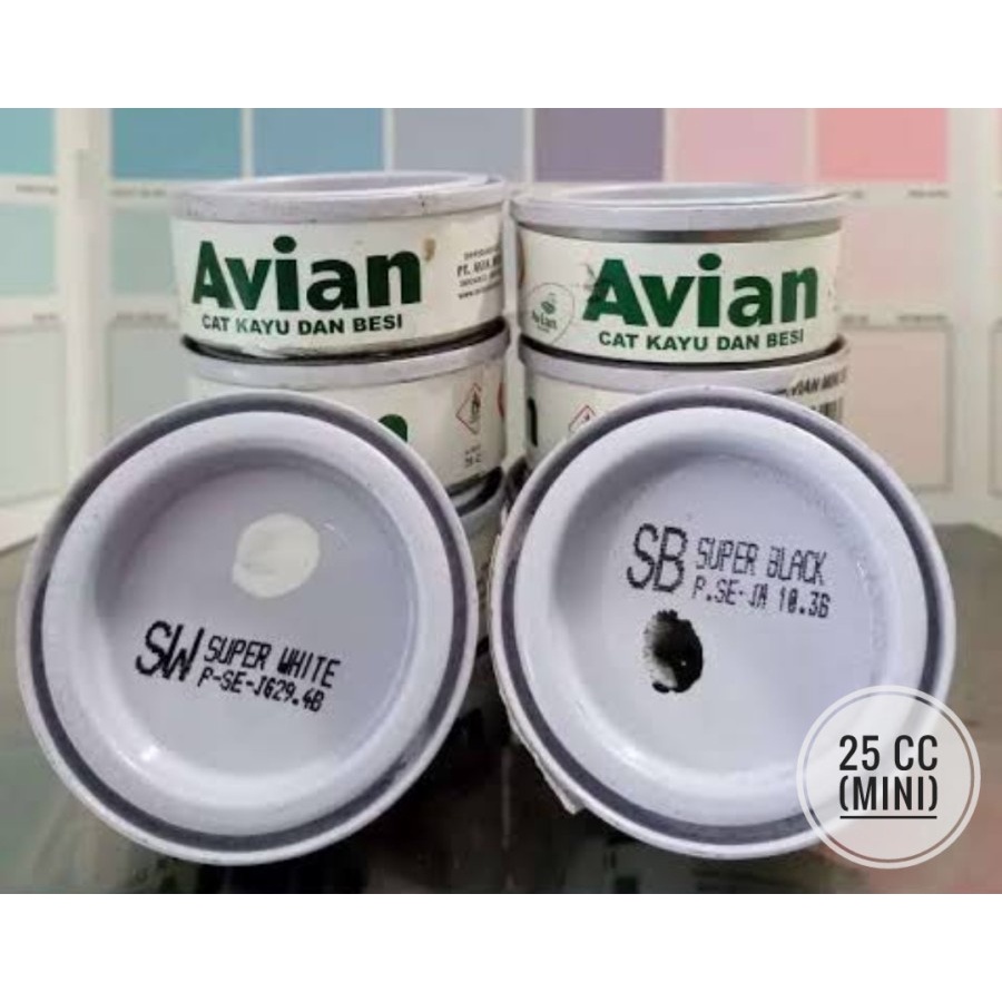 CAT MINI BESI KAYU AVIAN 25 CC / CAT SINTETIK / CAT MINYAK AVIAN MINI - Merah