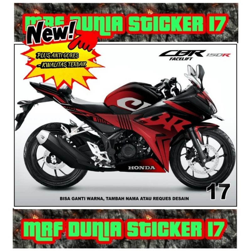 Sticker decal CBR 150R Facelift Full Body dekal CBR 150R Facelift Stiker Decal CBR 150R Facelift Dec