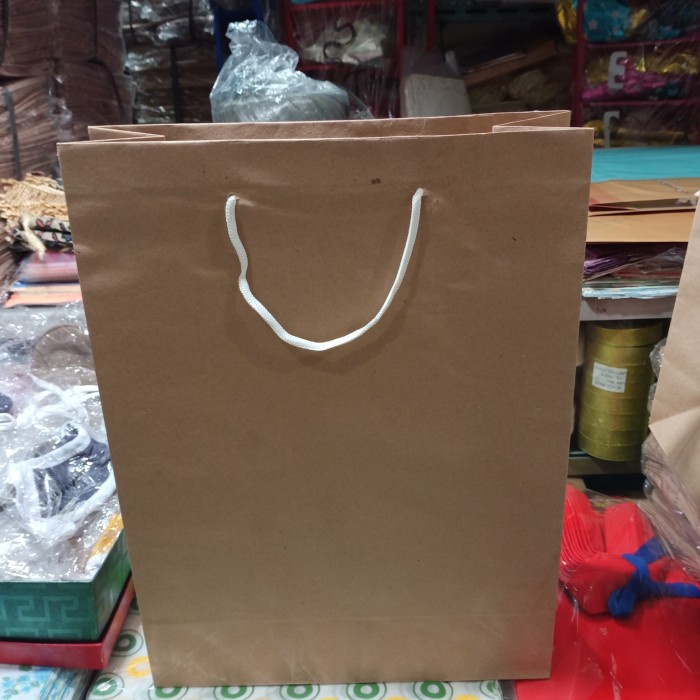 

READY COD paperbag coklat polos 30x10x40 GRATIS ONGKIR