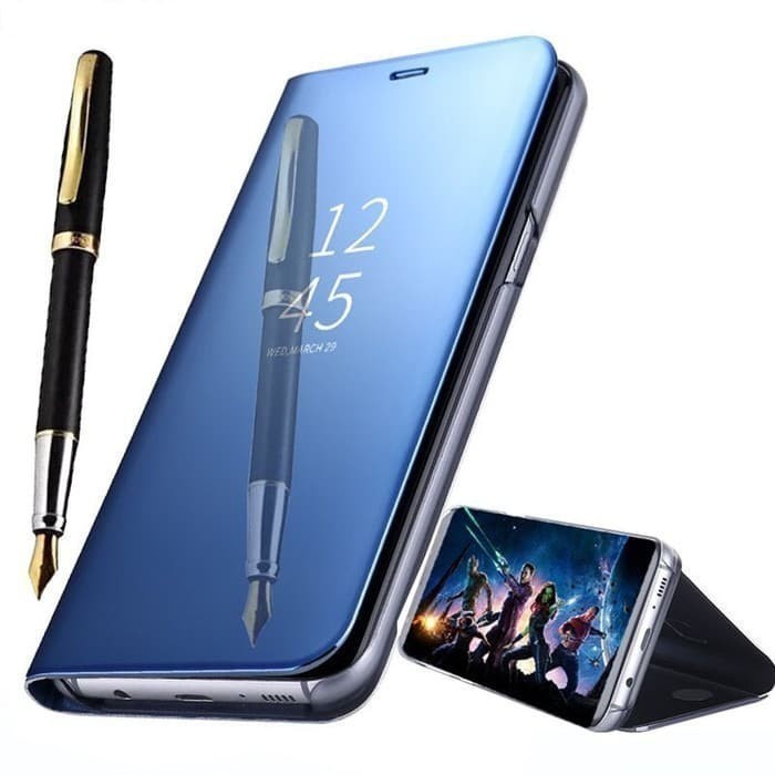 Flip Mirror Cover Clear View Realme 7i/7/7 Pro/C17/C11/XT