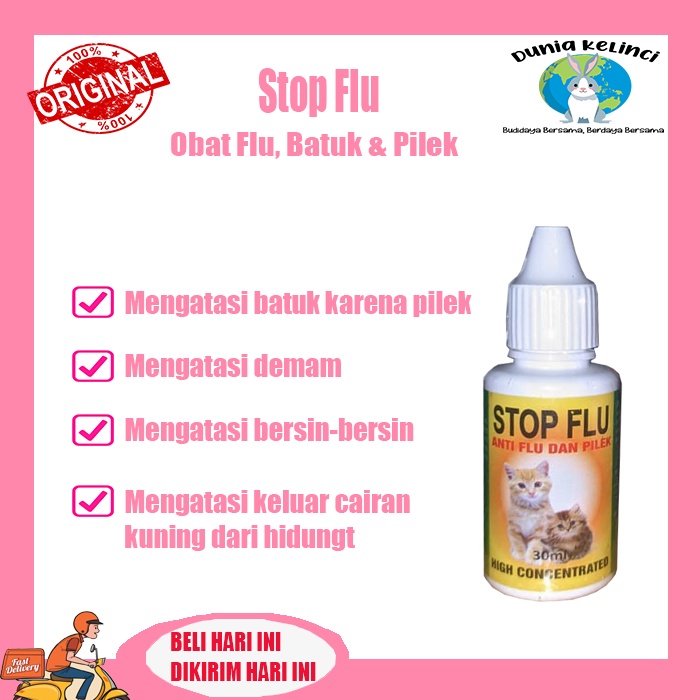 OBAT FLU BATUK DAN PILEK KUCING STOP FLU 30 ML