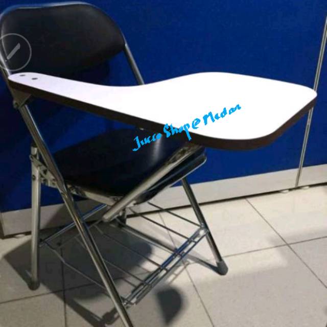 Kursi Kuliah Futura - Bangku kuliah kaki stainless - kursi peserta tangan meja - Medan