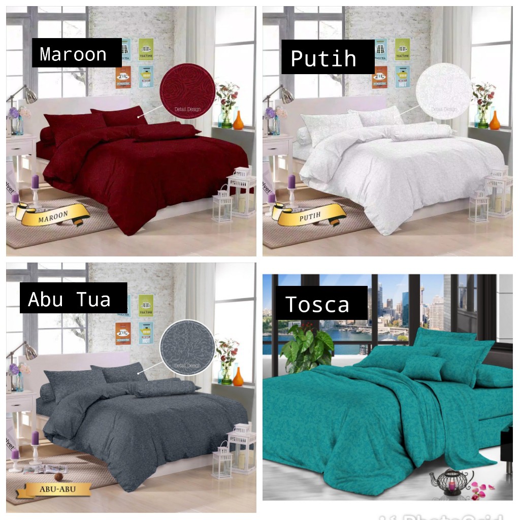 Bedcover Selimut tanpa Sprei Bahan Jaqcuard Emboss Aesthetic Single Size &amp; Queen Size