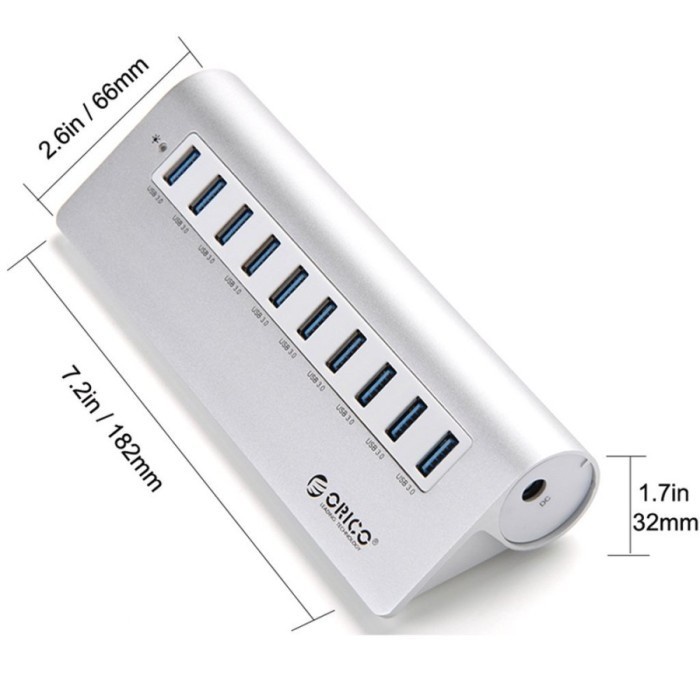 ORICO M3H10 ORI 10-Port USB Hub USB 3.0 Material Aluminium