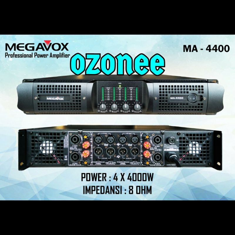 POWER AMPLFIER MEGAVOX MA-4400 AMPLI MEGAVOX MA-4400 ORIGINAL