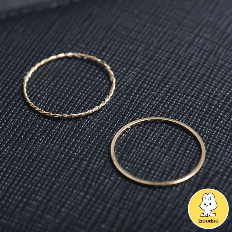 Cincin Mini Korea Wanita simple elegant fashion cocok untuk pesta formal dan hadiah -Doo