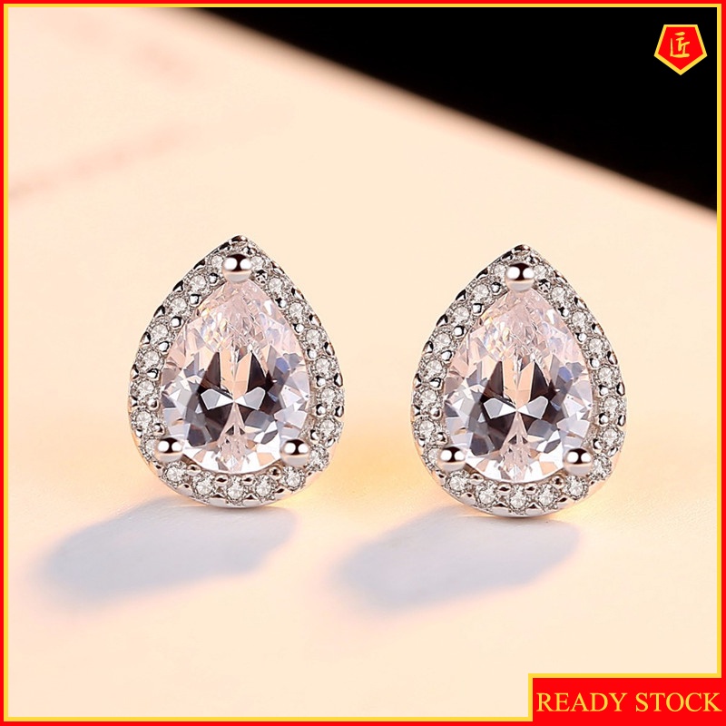 [Ready Stock]Fashion Versatile Classic Rhinestone Earrings