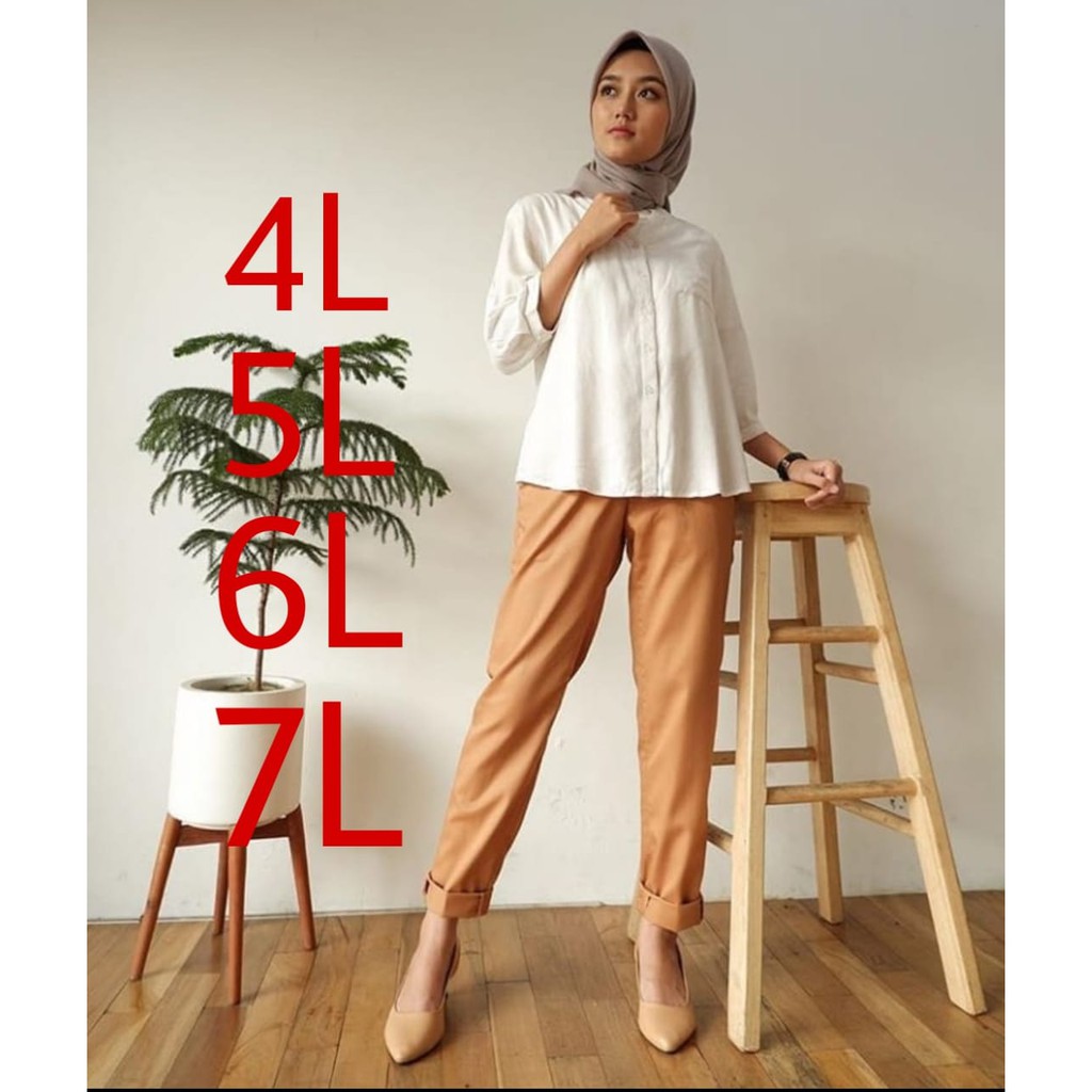 BAGGY PANTS JUMBO PREMIUM BB 55 KG - 90 KG CELANA KERJA WANITA JUMBO CELANA KANTOR WANITA JUMBO