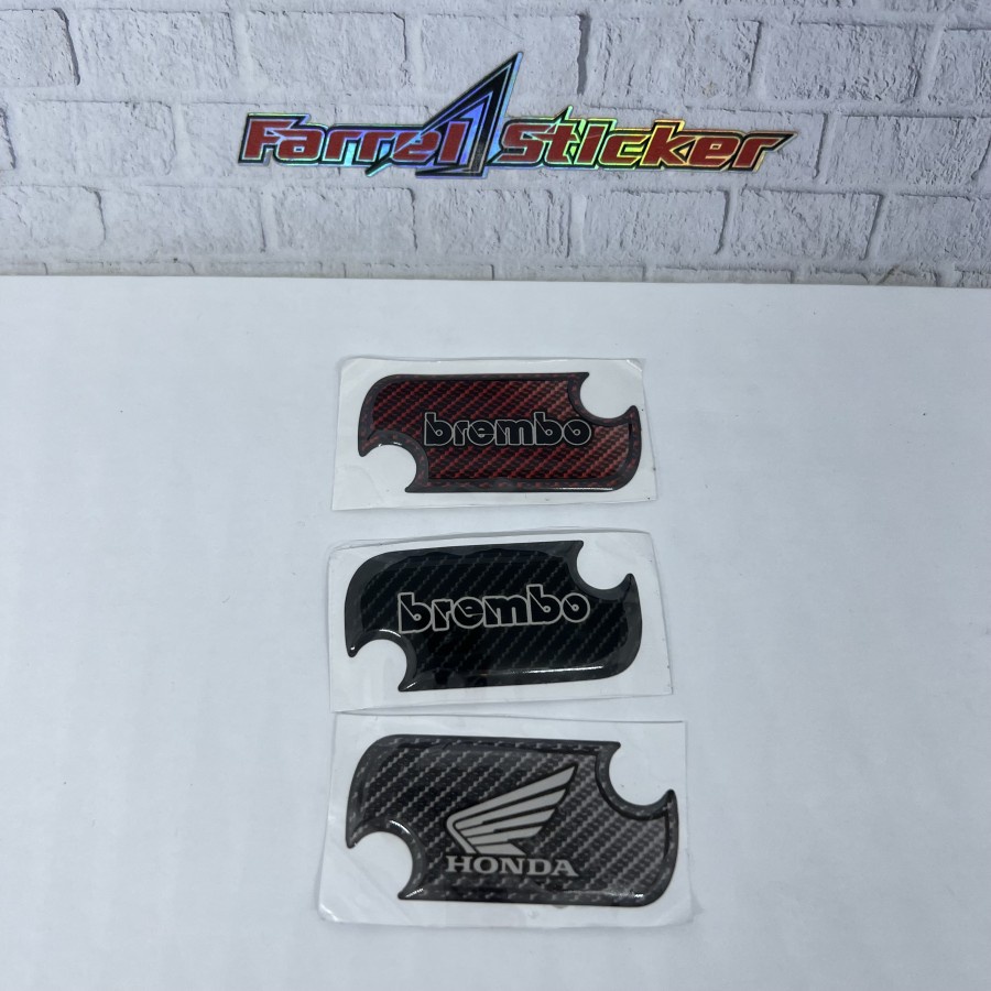 Stiker MINYAK REM HONDA STICKER BREMBO TIMBUL