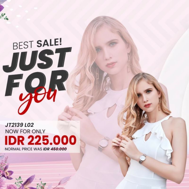 JIMS HONEY 2139 JAM TANGAN WANITA ANTI AIR (FREE EXCLUSIVE BOX KAYU + BATERAI)