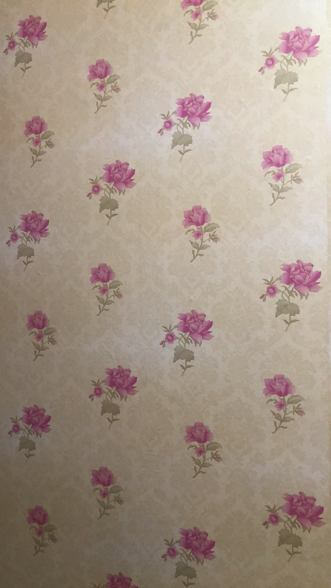 Wallpaper Dinding Bunga Kilap Pink