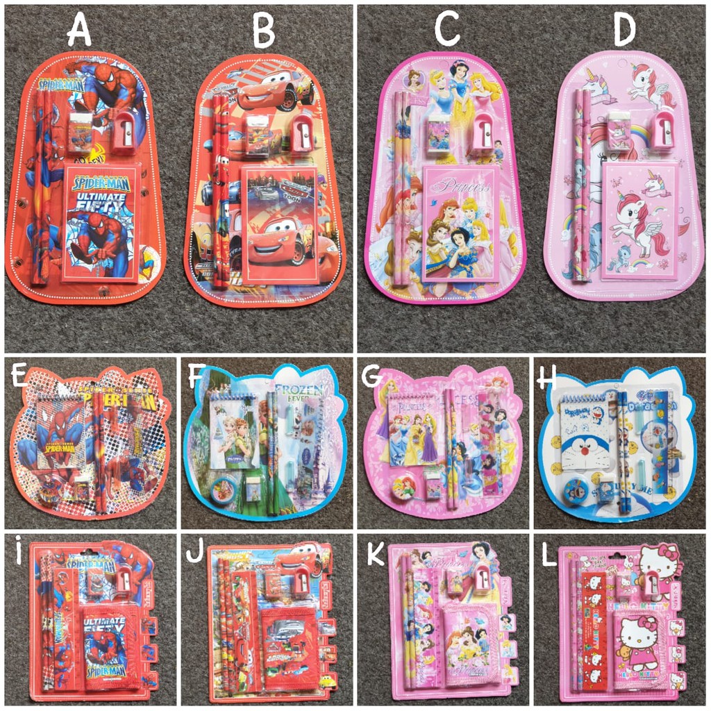 

ALAT TULIS KARAKTER / STUDY SET KARAKTER / PENSIL TULIS ANAK SEKOLAH / D031