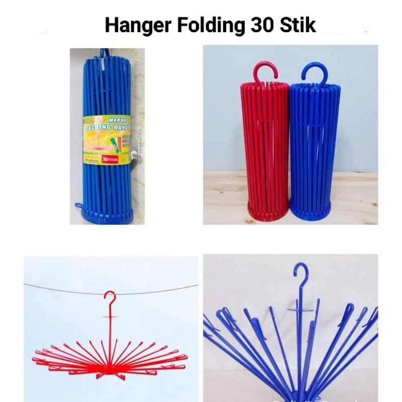 (COD) Folding Hanger 30 Stik 20 stik / Hanger Baju / Gantungan baju