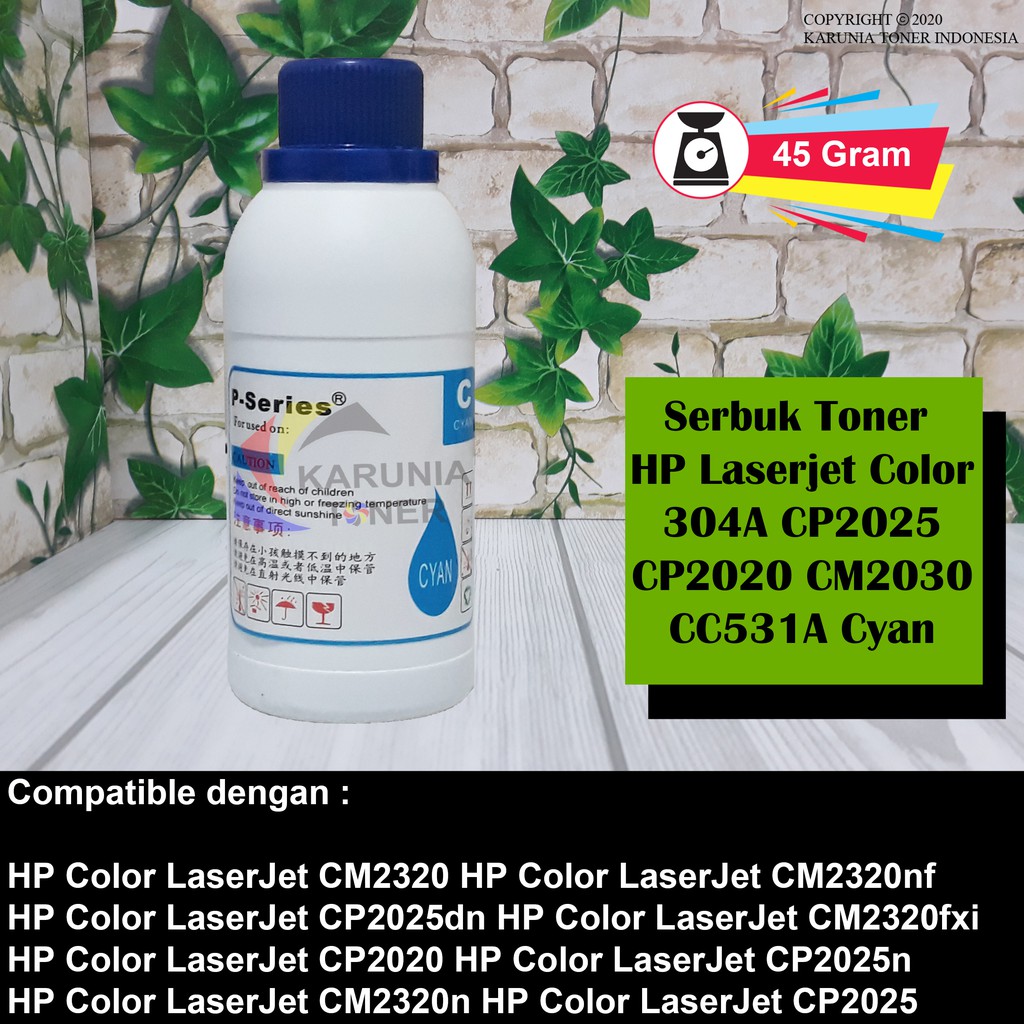 Serbuk Toner HP Laserjet 304A CP2025 CP2020 CM2030 CC531A Color 45 Gram