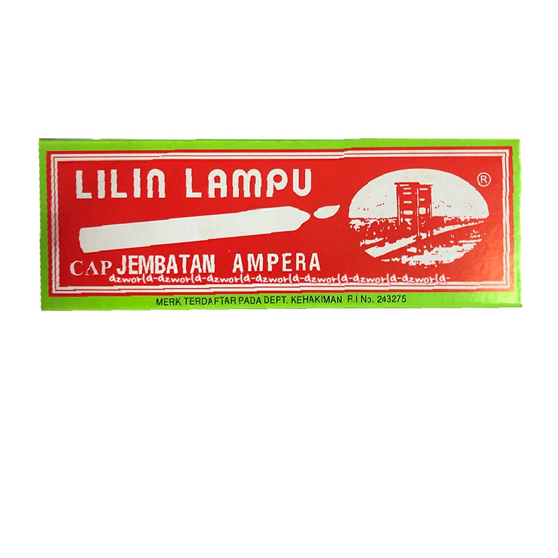 Lilin Lampu 8pcs Cap Jembatan Ampera White Candle Lilin Putih Candel