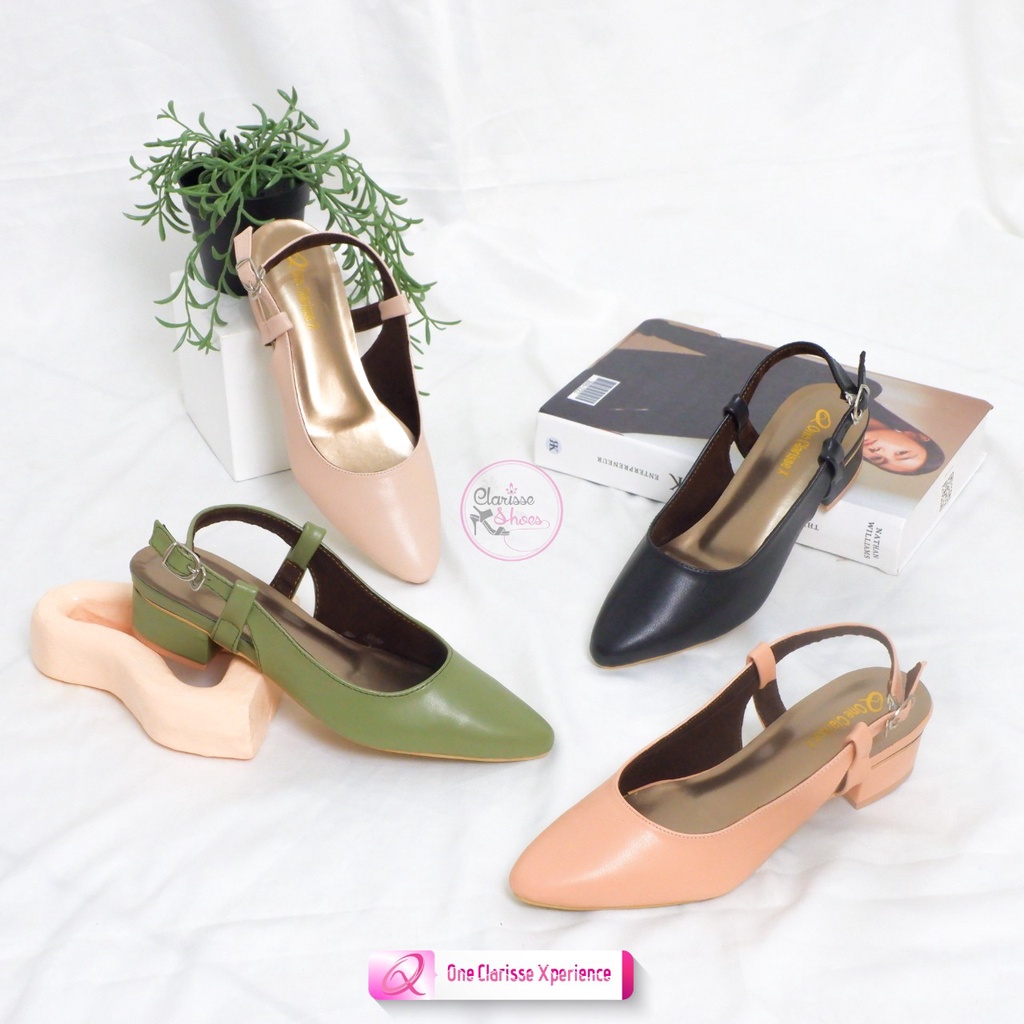 Clarisse Heels Wanita MAUREN Hak Tahu 3 CM Sepatu Pump