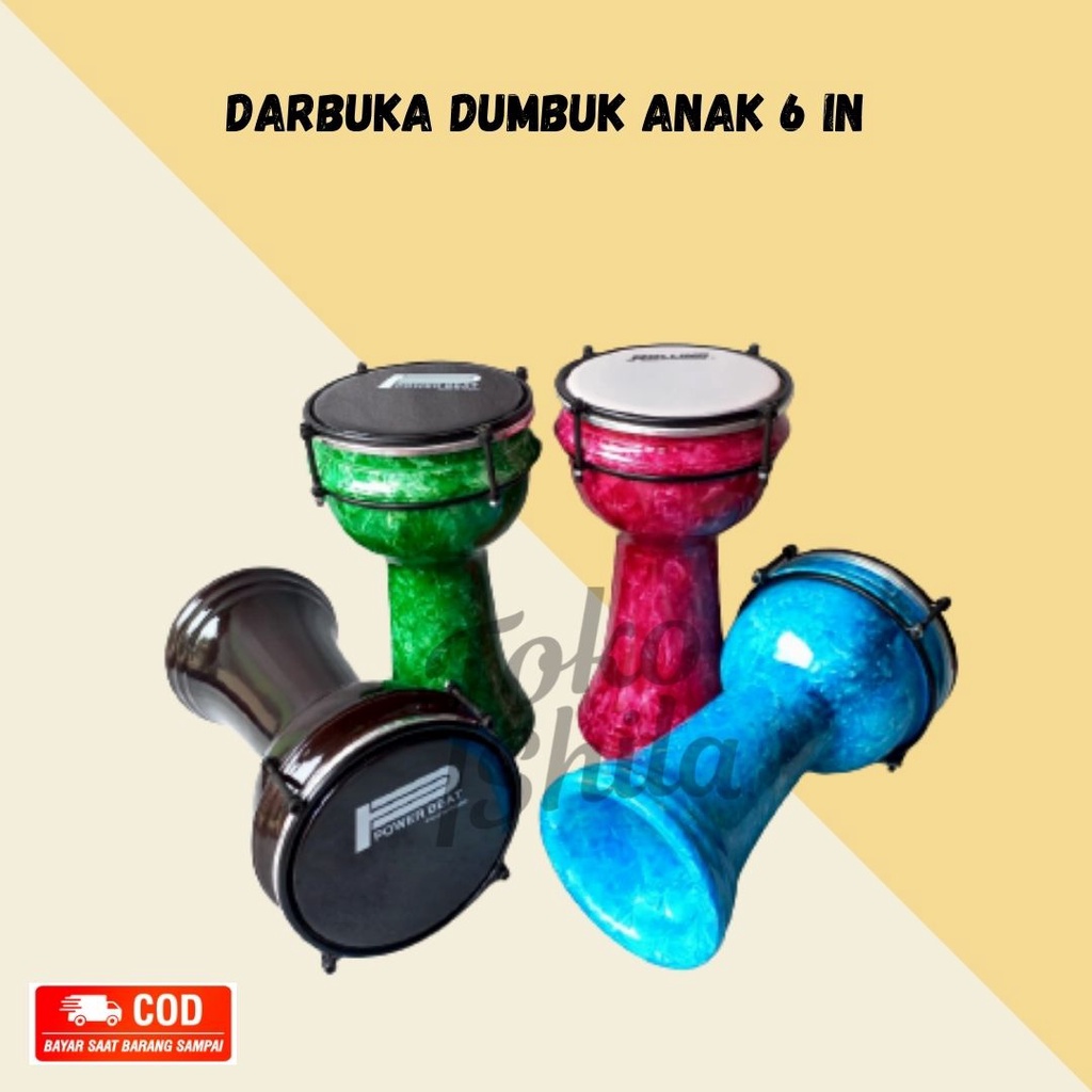 Alat Musik Darbuka/ Dumbuk Hadroh Pinggang Mika 6 inch Anak