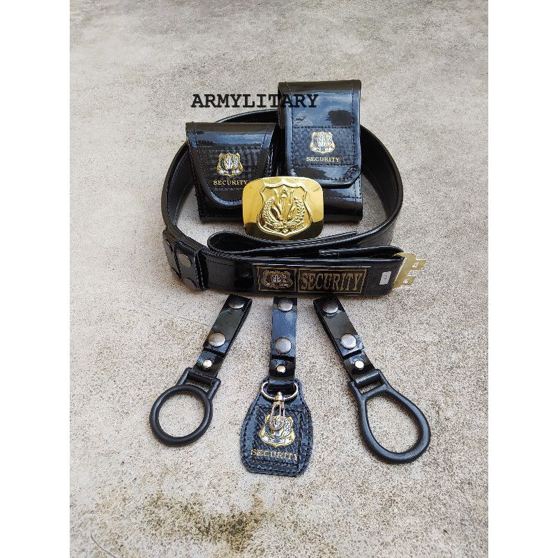 kopel set satpam security lux hitam