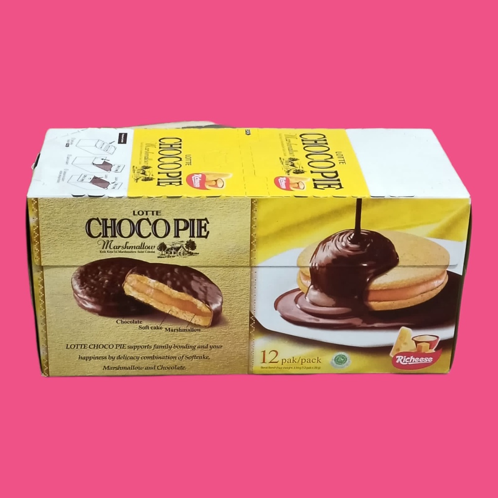 Jual Lotte Chocopie Keju Biscuit Marsmallow Pcs Box Shopee Indonesia