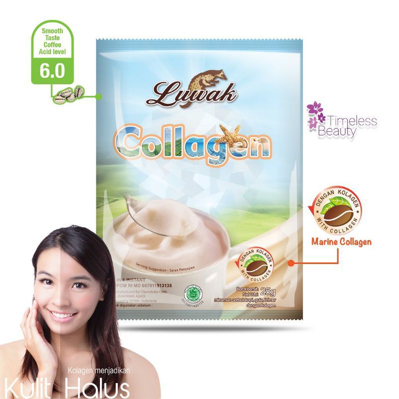 

Kopi Luwak Collagen Renceng 10x25gr