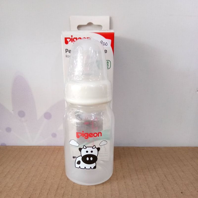 PIGEON PERISTALTIC NIPPLE ROUND NURSING BOTTLE SLIM NECK 120ML/4oZ