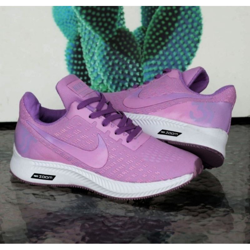 TERBARU ! SEPATU SNEAKERS OLAHRAGA WANITA NIKE AIR ZOOM PEGASUS 35 TURBO PARTICLE PEACH PREMIUM