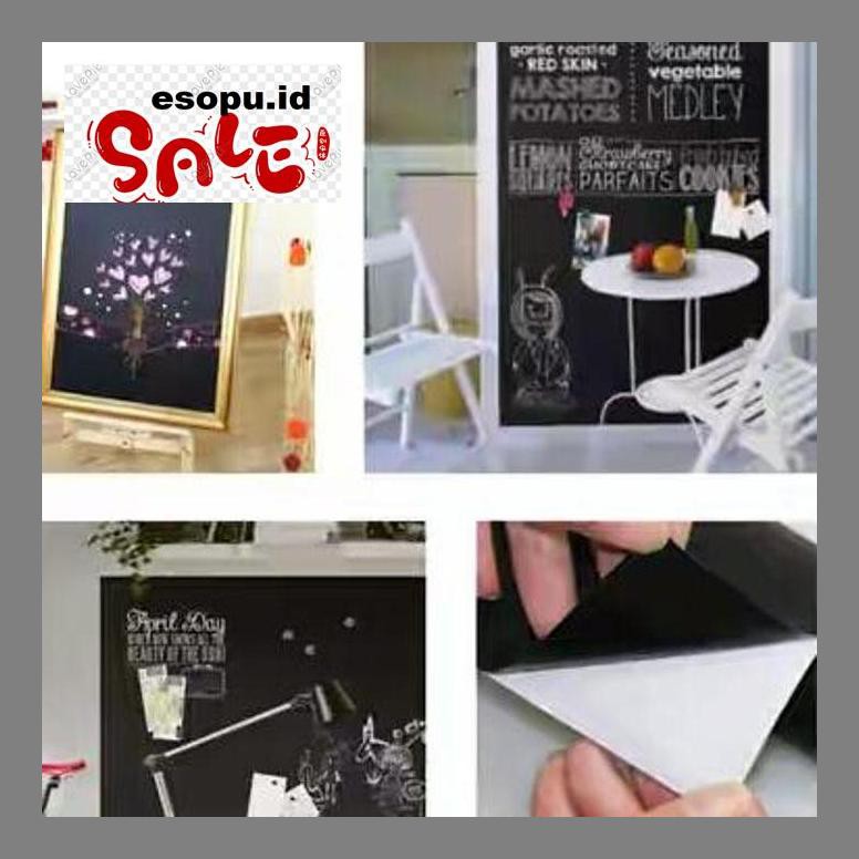 

74Rodek Wallsticker Blackboard / Stiker Papan Tulis Hitam 2 Meter - No Box Kapur Pillyo78