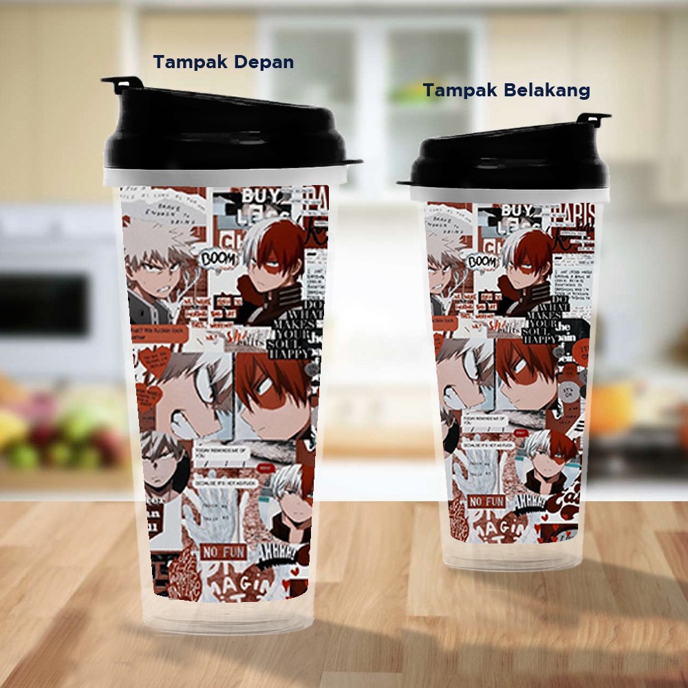 Pusat Mode Tumbler/Tempat Minum Design Boku No Hero Todoroki